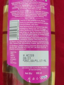 Parachute Advanced Argan Enriched Coconut Hair