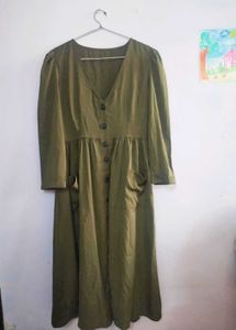 Olive Green Forest Dress