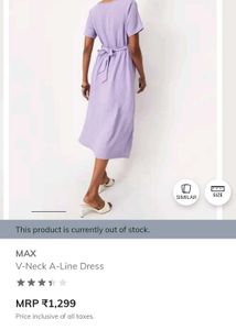 V-Neck A-Line Dress