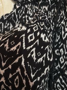 Black &amp; White Peplum top