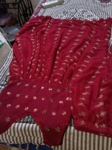 Beautiful  New One Time Use Anrakali Kurti With Pa