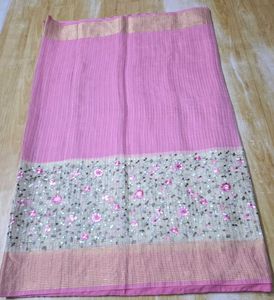 Baby Pink Office wear Saree