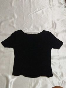 Black Ruched Top