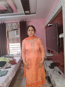 Peach Embellished 3 Pcs Kurta Set With Free Gift