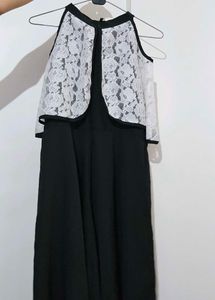 Cute Black Skirt &amp; Lace Top Set