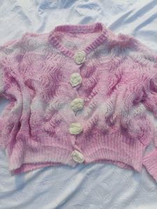 Pinterest Oversized Floral Button Cardigan