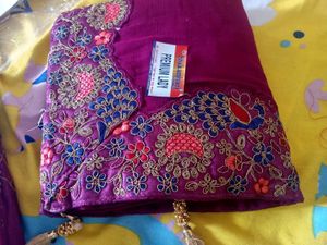 Elegant Embroidered Saree