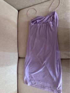 Lilac Dress With Sheer Patch On The Waistline