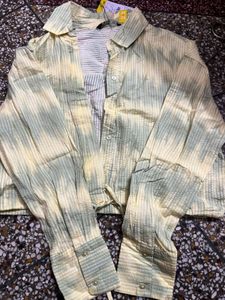 Striped Crop Top Shirt brand new with tag
