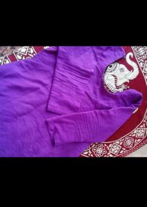Purple Embroidered Kurta Set
