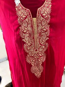 Unstitched Fabric Cut Piece With Embroidery