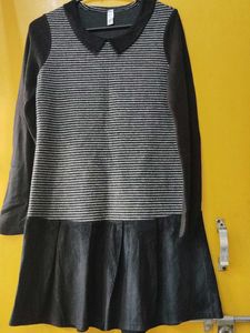 Striped Top with Collar Detail