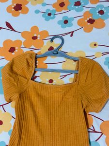 Cute Mustard Crop Top