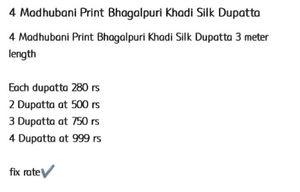 Madhubani print bhagalpuri cotton silkDupatta