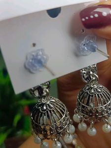 Peacock Style Oxidised Earrings