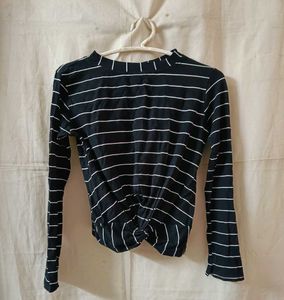 Black Stripped Top