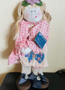 ✨ Handcrafted Vintage-Style Cloth Doll ✨