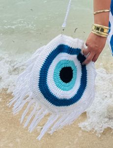 Evil Eye Crochet Bag