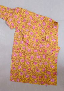 Yellow Floral Kurtis