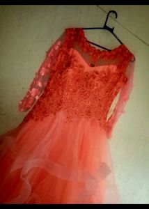 Full Frill Work Heavy Layer Gown