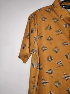 Patterned Mustard Shirt