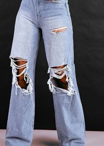 straight fit Ripped jean