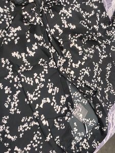 Black Printed Shirt Style Top For Women