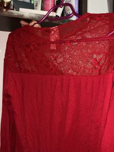 Red Lace Top