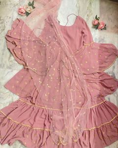 Pink Embroidered Shara Suit New