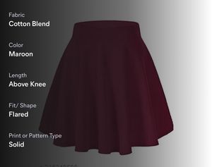 Burgundy Flare Skirt