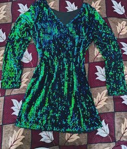 ❤️‍🔥Green V Back Sequin Party Dress❤️‍🔥