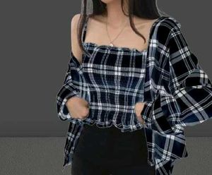 Trendy Plaid Two-Piece Outfit