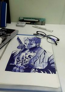 Zoro Ball Pen Sketch|| Anime Sketch|| One Piece||