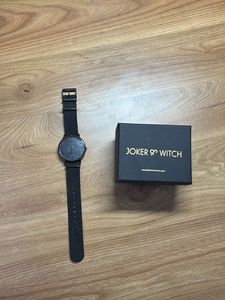 joker and witch all black formal watch