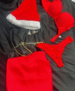 Christmas Red Lingerie Set