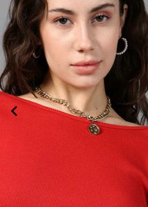 Red Long Sleeve Crop Top