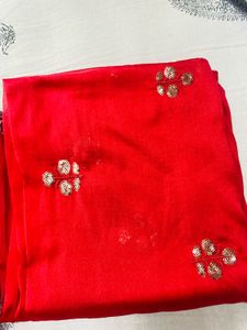 Red Embroidered Kurta Set