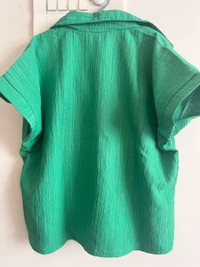 Green Collared Top