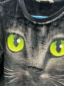 Black H&amp;M Cat Print Sweater Unisex
