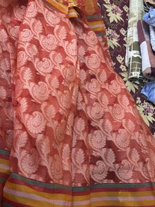 Elegant Red Printed Saree