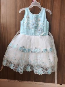 cute blue party wear for baby girl