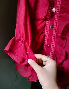 Rust Ruffle top