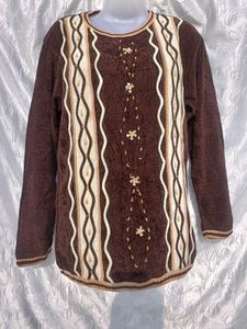 Vintage Brown Knit Sweater 🤎