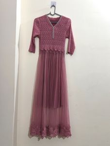 Korean Dusty Rose Tulle Dress