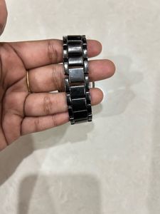 Ladies Black Metal Watch
