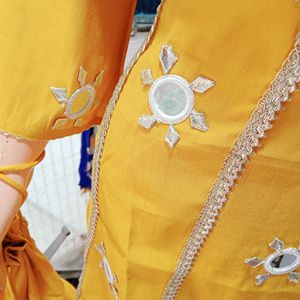 Yellow Embroidered Kurta Set