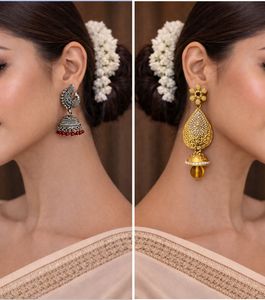 Stunning Jhumka Earrings ( Pack of 2)