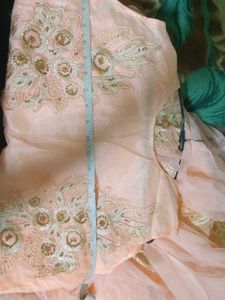 Peach Partywear Gown For Women