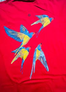 Red BLUORNO Bird T-Shirt