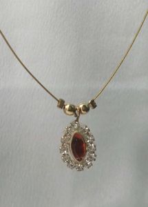 Red Elegant Gold-tone Necklace